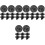 32St Zwarte Plastic Roller Gordijn Bungee Eindkappen Voor Buiten 4