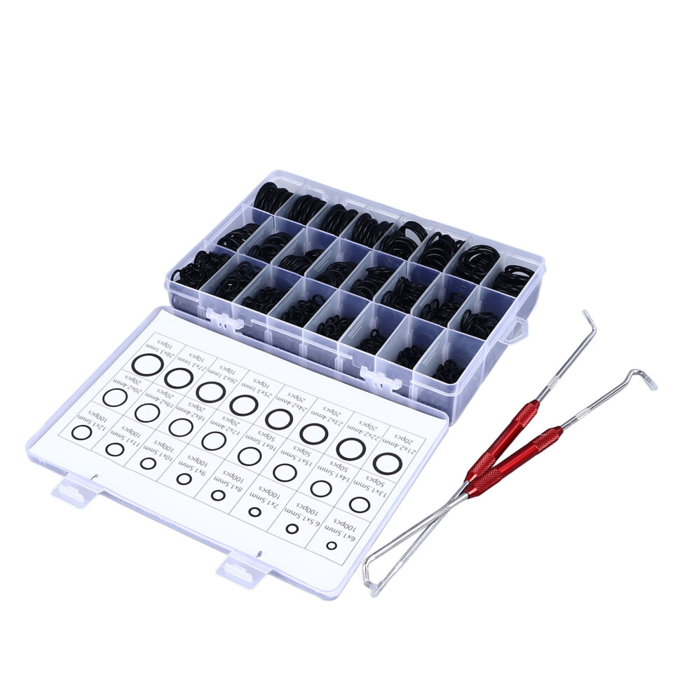 1200Pcs Nitrile Rubber Sealing Ring Set High Temp Waterproof O-Ring Assortment 8721386983917