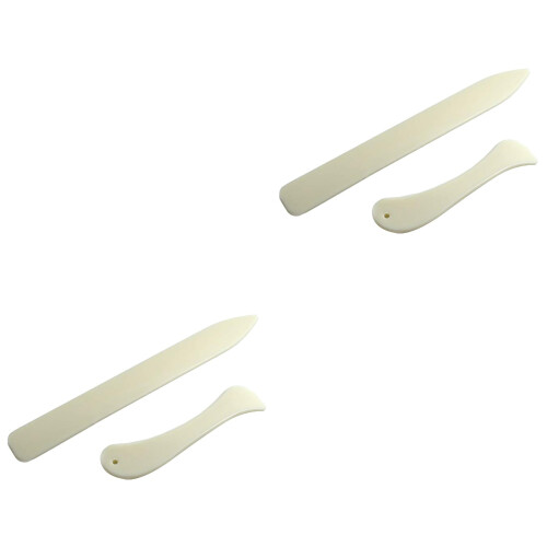 4Pièces Ensemble Outils Blancs Pour Travail Du Papier Bords Cuir 1