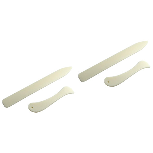 4Pièces Ensemble Outils Blancs Pour Travail Du Papier Bords Cuir 2