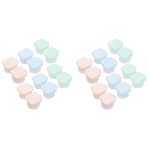 12Pièces Boîtes De Rangement Lentilles Compact Coloré 2