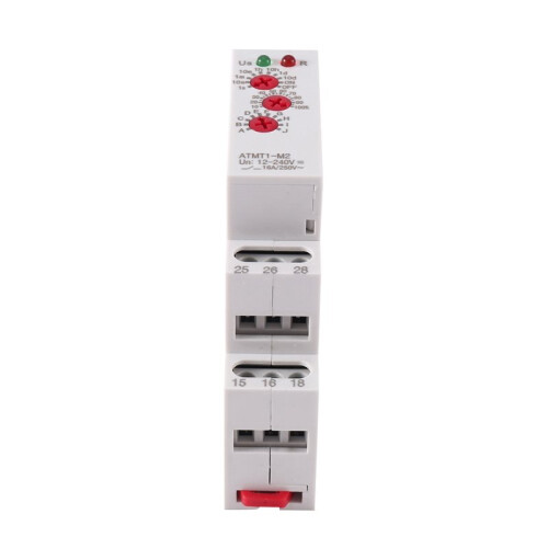 3X 12-240VAC/ Din Rail Type  Delay Relay 16A/250VAC Multifunction Timer Relay with 10 Function Choices, ATMT1-M2 2