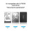 2Conjunto Gabinete para HDD/SSD Tipo C RGB de 2,5 Polegadas  para USB 3.2 Gen1 5 Gbps HD Caixa para Gabinete de Disco Rígido Externo Sem 9