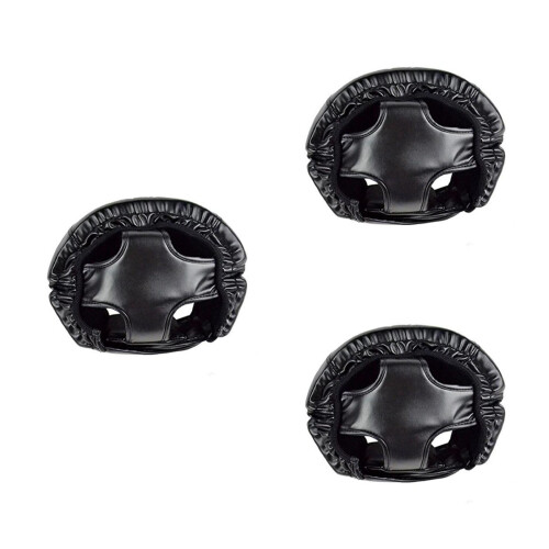 3Pièces Casque De Protection Noir Taekwondo 2