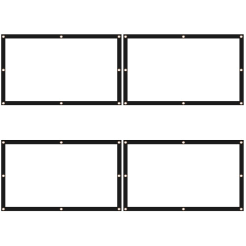 4Pièces Écran De Projection Pliable Polyester Portable Multi-Usages 2