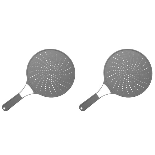 2Pièces Protège-Huile Silicone Couvercle Cuisine Vert 1