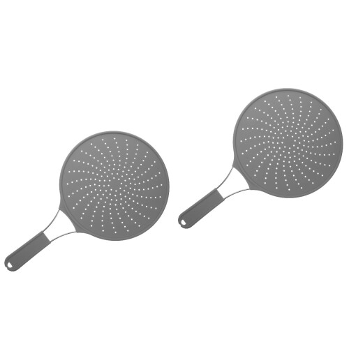 2Pièces Protège-Huile Silicone Couvercle Cuisine Vert 2