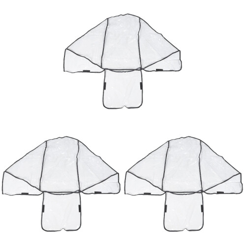 3Pièces Protection Poussette Double Voyages Transparent 1