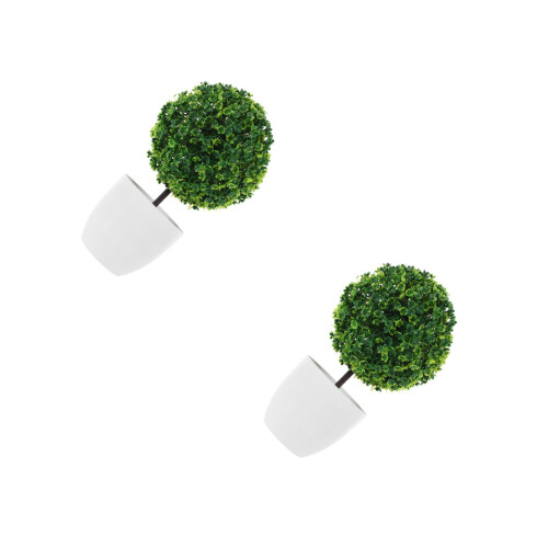 2Pièces Boules Végétales Synthétiques Vertes Pour Décor Maison 1