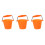 3Pièces Seaux Extérieur Orange Silicone Résistant Camping 3