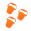 3Pièces Seaux Extérieur Orange Silicone Résistant Camping 5