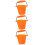 3Pièces Seaux Extérieur Orange Silicone Résistant Camping 6