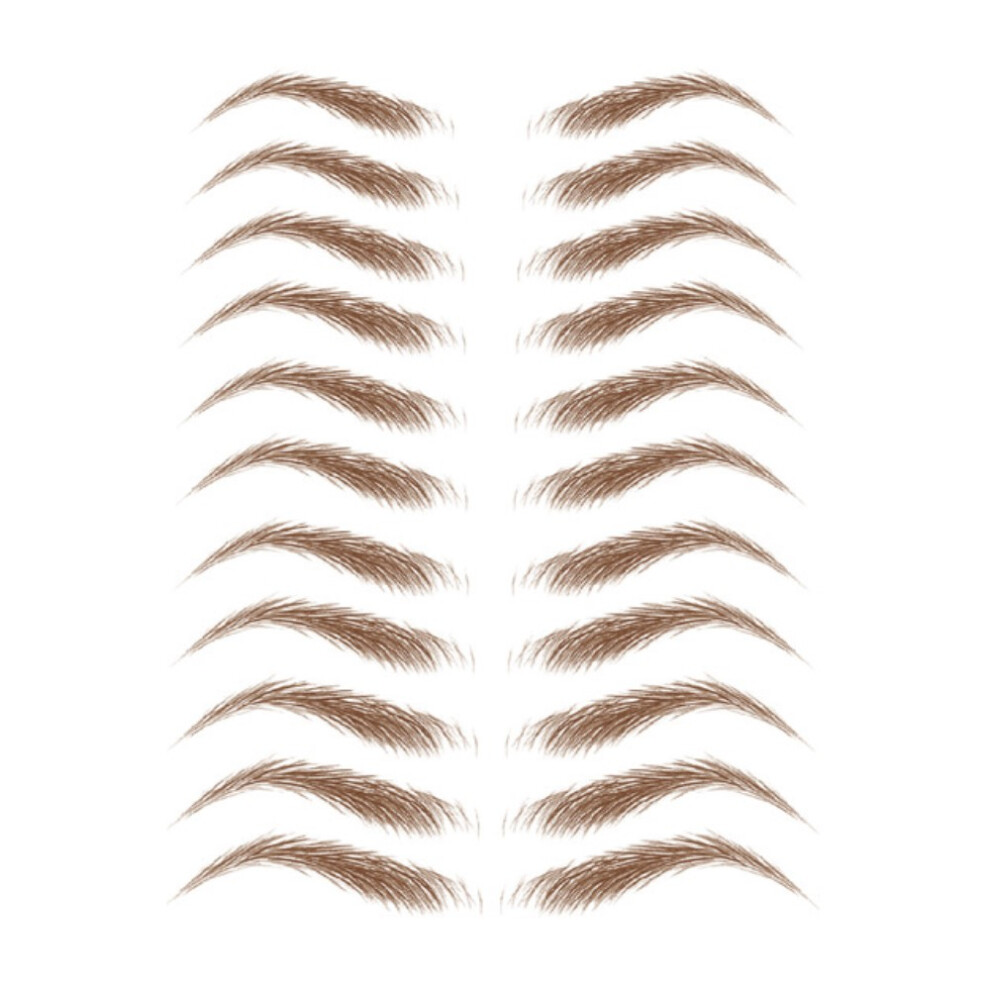 Inf Brown Eyebrow Tattoo Stickers 6D Hair-Like 10 1 Sheet 11 Pair