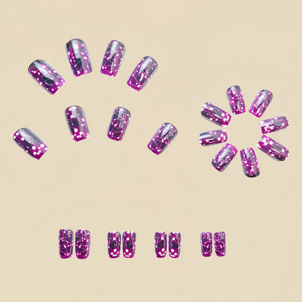 Phui-Pet-Supplies Smudge-Free Square Press-On Nails For Diy