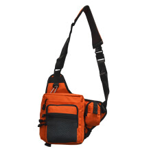 (Orange) Waterproof Fly Fishing Waist Pack Sling Bag