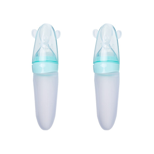 2Pièces Alimentaire Silicone Vert Pour Bébé 2