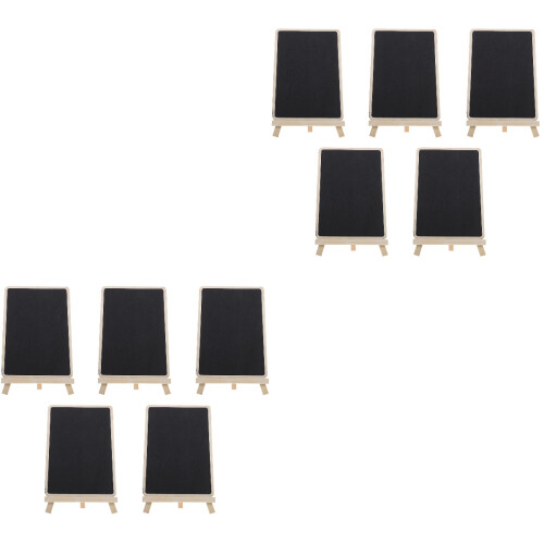 10Pièces Tableaux Ardoise Pied En Bois Pour Message 1