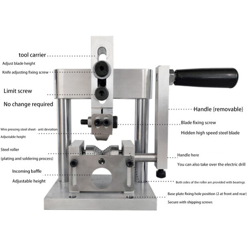 Wire Edm Machine Electric Wire Puller Peeling Automatic Hand Crank Manual Scrap Peeling Copper Cable Stripper 1