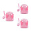 3Pièces Pour Chiot Rose En Matériau Durable Confortable 8
