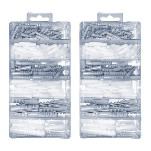 Set med 276 plastpluggar i en låda (5-12 mm )
