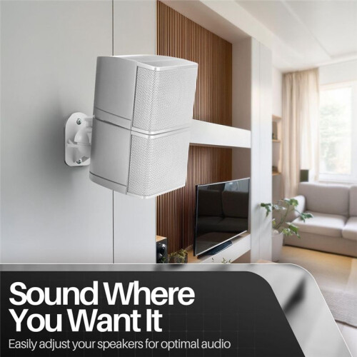 6PCS Speaker Wall Mount Bracket Enhanced Sound Space-Saving Rugged Small Speaker Wall-Mounted Accessory Audio Stands 1