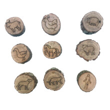 9pcs Animal Tracks Stamps Mould Animal Footprints Engrave Wooden Children Toys Muddy Ground Snowfield Step Prints Farm