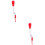 2Pièces Brosse Silicone Rouge 360 Pour 6