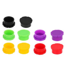 10pcs 3ml Glass Vial Protective Caps, Multi-Color Rubber Leakproof & Reusable Lids for Essential Oil Bottles & Lab Use