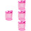 4Pièces Sac De Rangement En Rose Pour 6