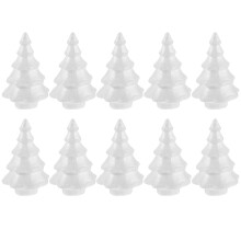 10Pcs White Foam Christmas Tree 150Mm Diy Polystyrene Cone Craft