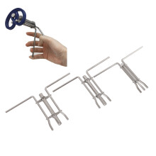 3Pcs Hydraulic Seal Installer Tools Stainless Steel for Rods 22-165mm