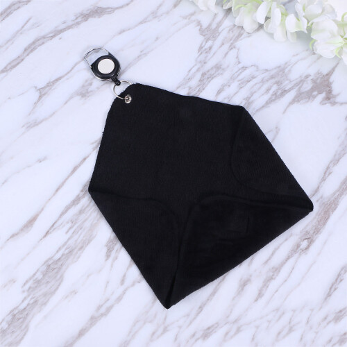 2Pièces Serviette De Sport En Coton Noir Avec 2