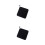 2Pièces Serviette De Sport En Coton Noir Avec 8
