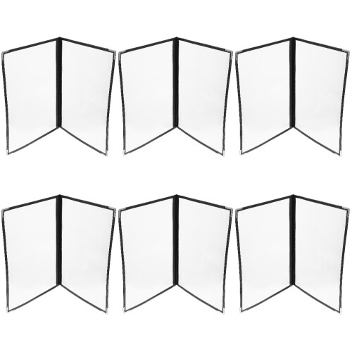 6Pièces Menu Transparent Facile À Nettoyer Ranger 1