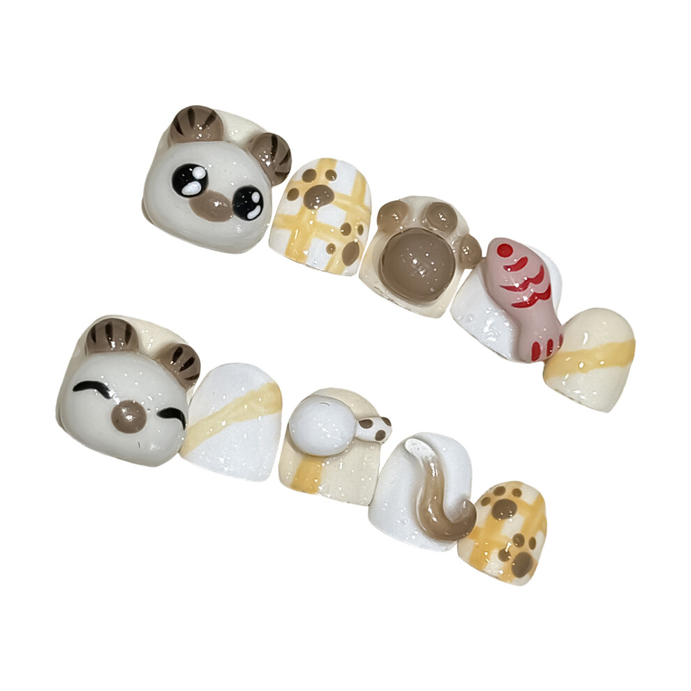 Phui-Pet-Supplies (Xs) Cartoon Press-On Nail Sets, 50Pcs Diy Nail Art