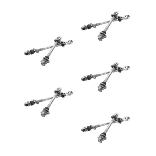 10Pièces Ensemble Axes Rapides Argenté Pour Roues Arrière 2