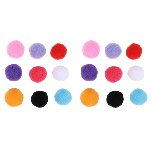 100Pièces Décorations Pompons Fluffy Multicolores Pour Bricolage DIY 2