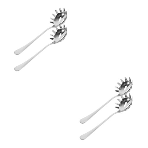 4Pièces Cuillères Pour Pâtes Multifonction Cuisine Argent 2