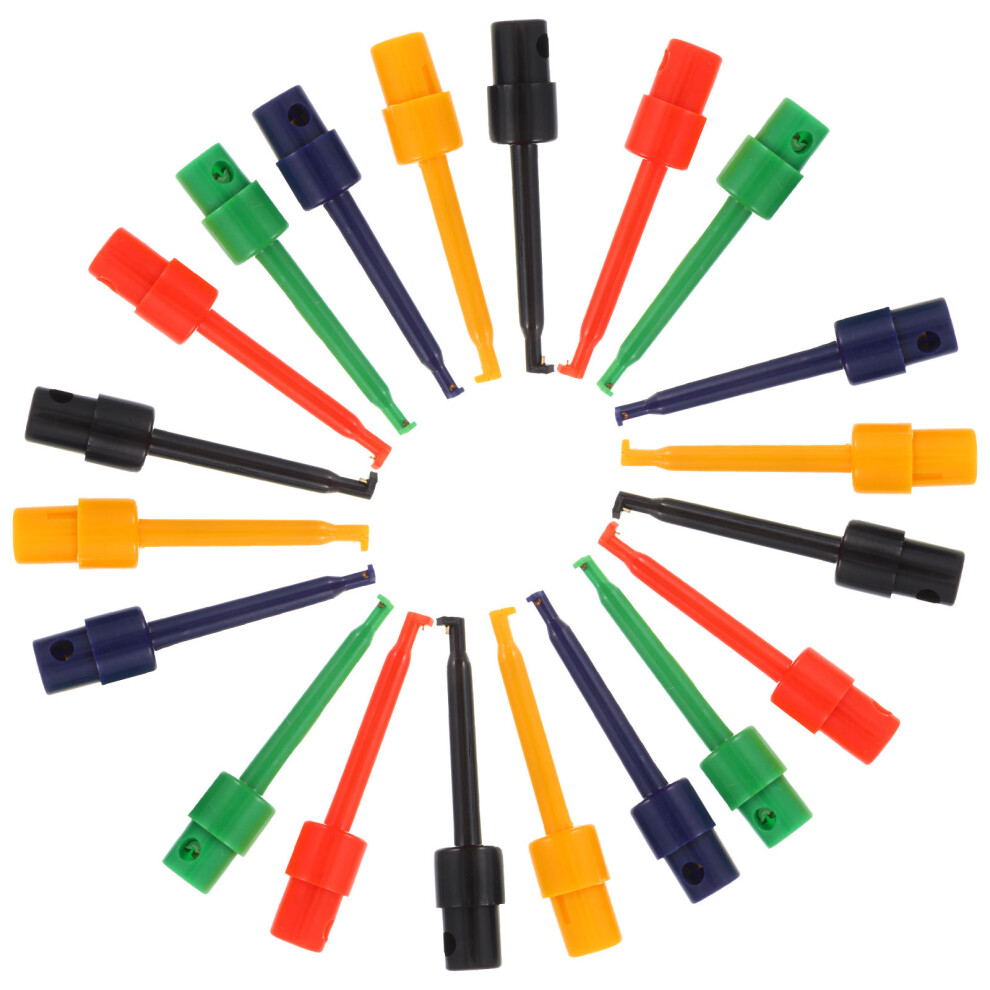 40Pcs Mini Plastic Test Hooks Colorful Multimeter Test Probe Grabbers 3632540122569