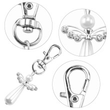 20Pcs Thank You Gift Angel Keychains Wedding Favors Guardian Angel for Christening Baby Shower Birthday Giveaway