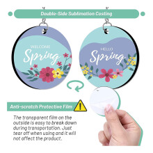 Sublimation Blanks Keychains,200 PCS 2Inch Round Sublimation Blanks Keychain Circle with Tassels,for DIY Making