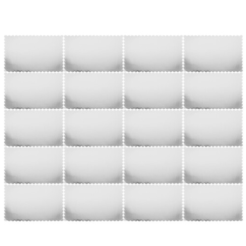 20Pièces Planche Gâteau Blanc Ondulé, Carton Épais 2 Mm, Usage Unique