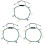 3Pièces Bracelet De Durable De Pied 3
