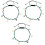 3Pièces Bracelet De Durable De Pied 4