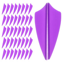 60Pcs Purple Small Plastic Arrow Fletchings Lightweight Archery Parts