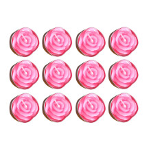 12Pcs Pink Rose Flower Smokeless Floating Candles for Party Decoration
