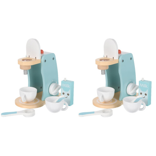 2Ensembles Jouet Machine Café En Bois Durable Pour Jeu D'enfant 1