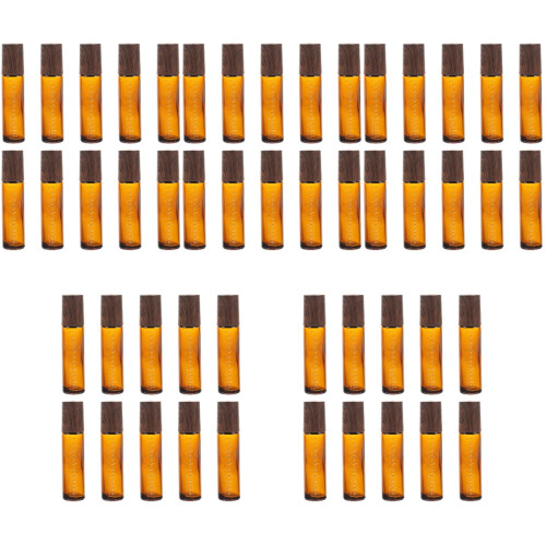 50Pièces Flacons Roll-on Verre Marron Pour 2