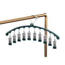 (Light The Luxury Of Green) Drying Sock Hanger with Clips Stainless Steel Laundry Drying Rack Clothes Holder
