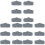 18Pièces Accessoires Casque Casque Liner Gris Lavable Snap 3